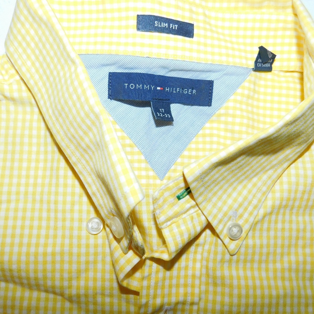 MENS Tommy Hilfiger Yellow Plaid Button Down